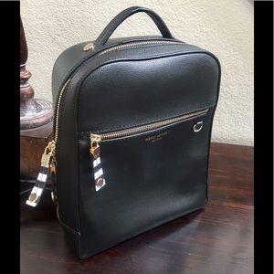 Henri Bendel Black Leather Backpack